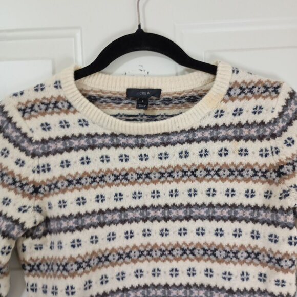 J. Crew Sweater 100% Lambs Wool Womens Size Small Fair Isle - Picture 4 of 10